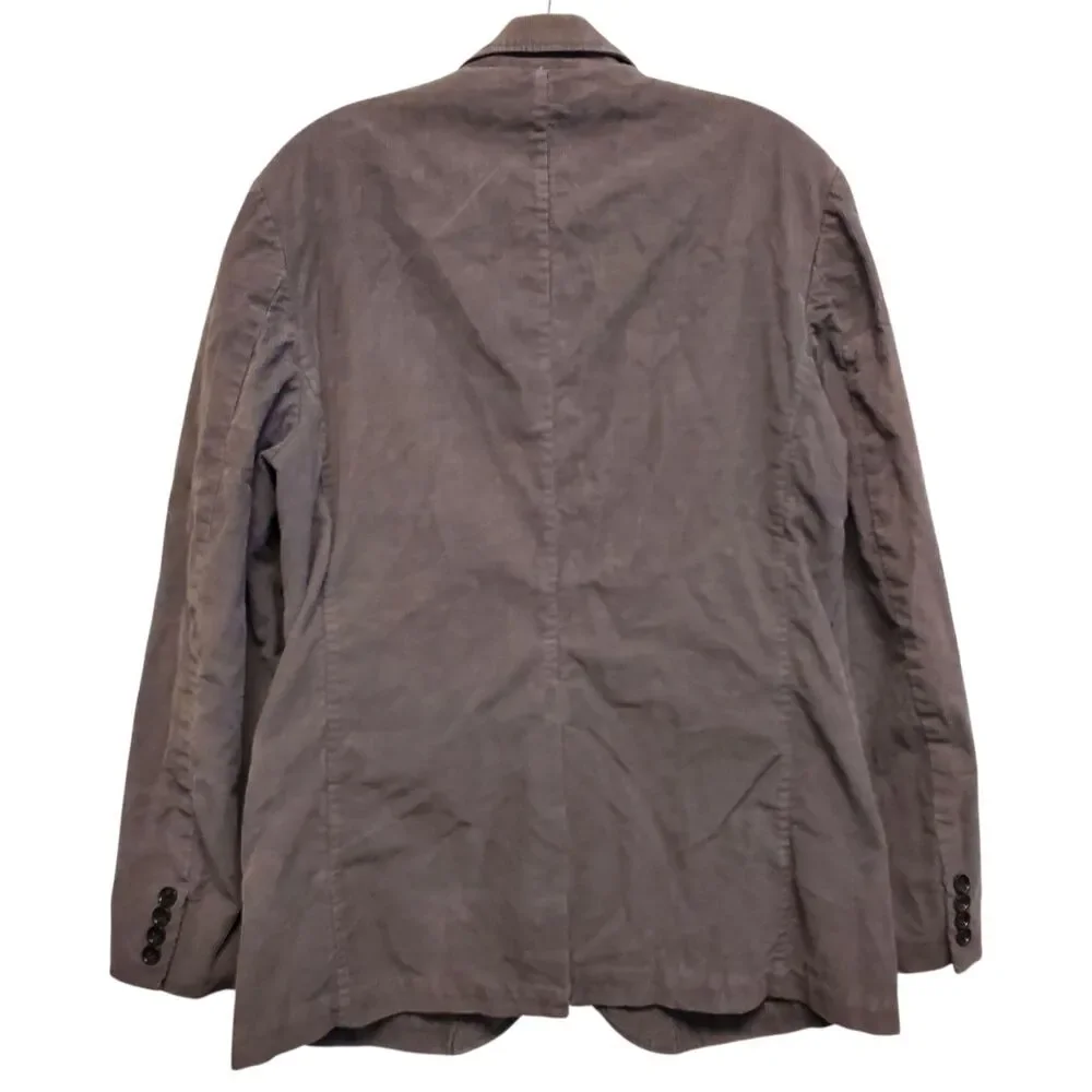 Vintage J CREW Jacket Mens Medium Gray Corduroy Blazer Single Breasted Preppy